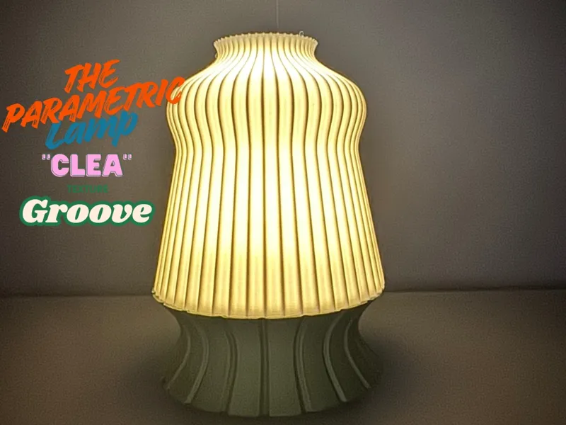 The parametric Lamp "Clea" Groove Texture