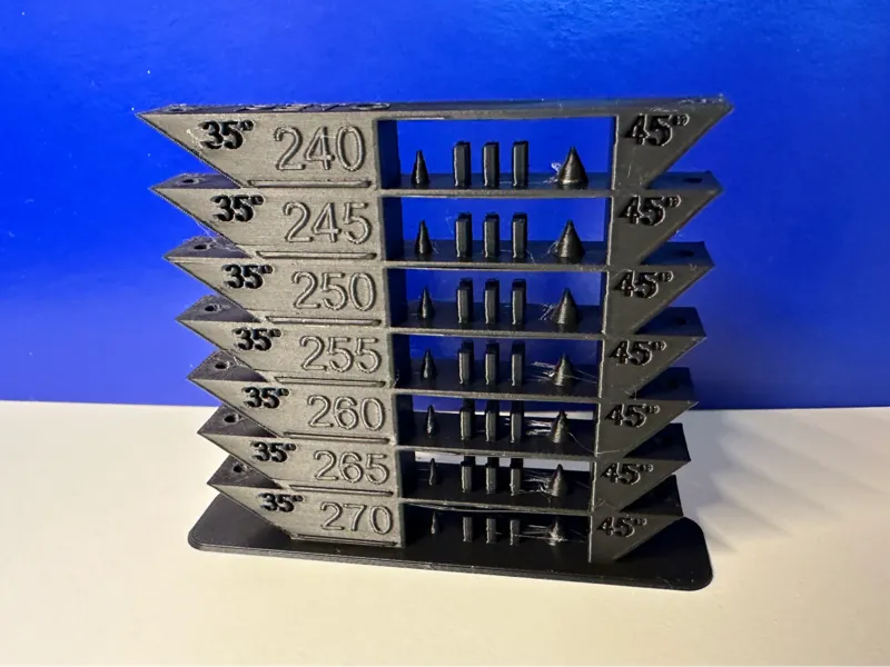 Bambu PETG Temperature Tower (240 - 270 °C)