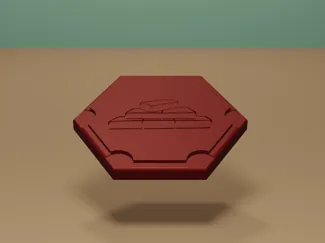 Catan 3d Simplified Brick Hex