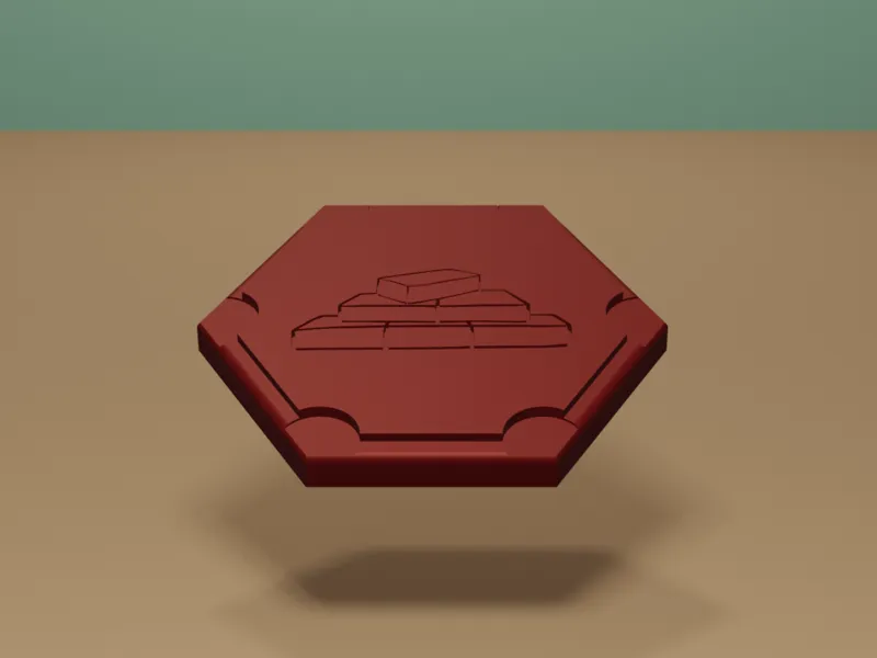 Catan 3d Simplified Brick Hex