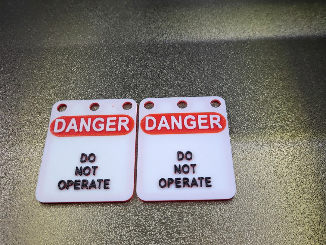 Safety Tag for MCB Lockoff