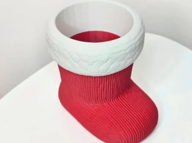 Christmas Sock Cup/Vase