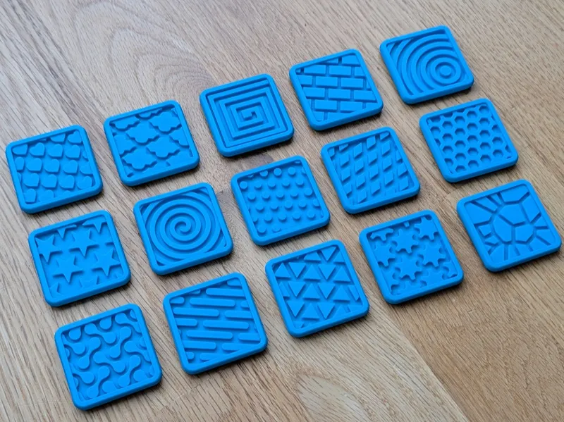 Sensory game - Pattern Tiles - many ways to play