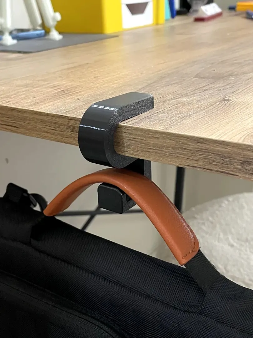 Desk Bag Hook – Clamps On, No Screws view 4