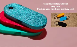 Super loud safety whistle for your keychain.