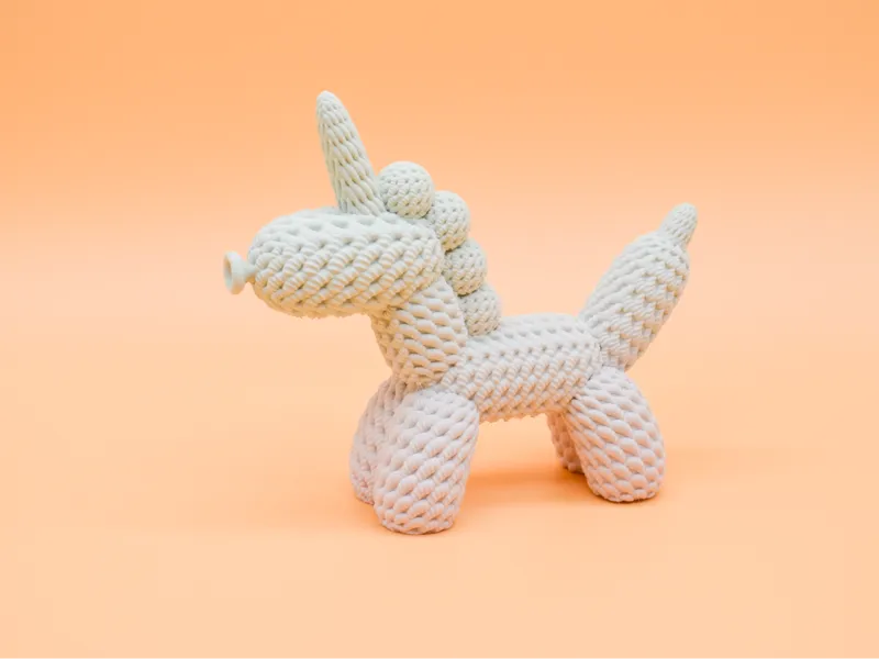 Crochet Effect Balloon Unicorn