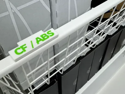 Nametag for Ikea HJÄLPA wire basket