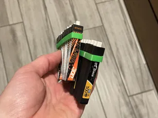 lipo 1s holder for 10 battery 300mah