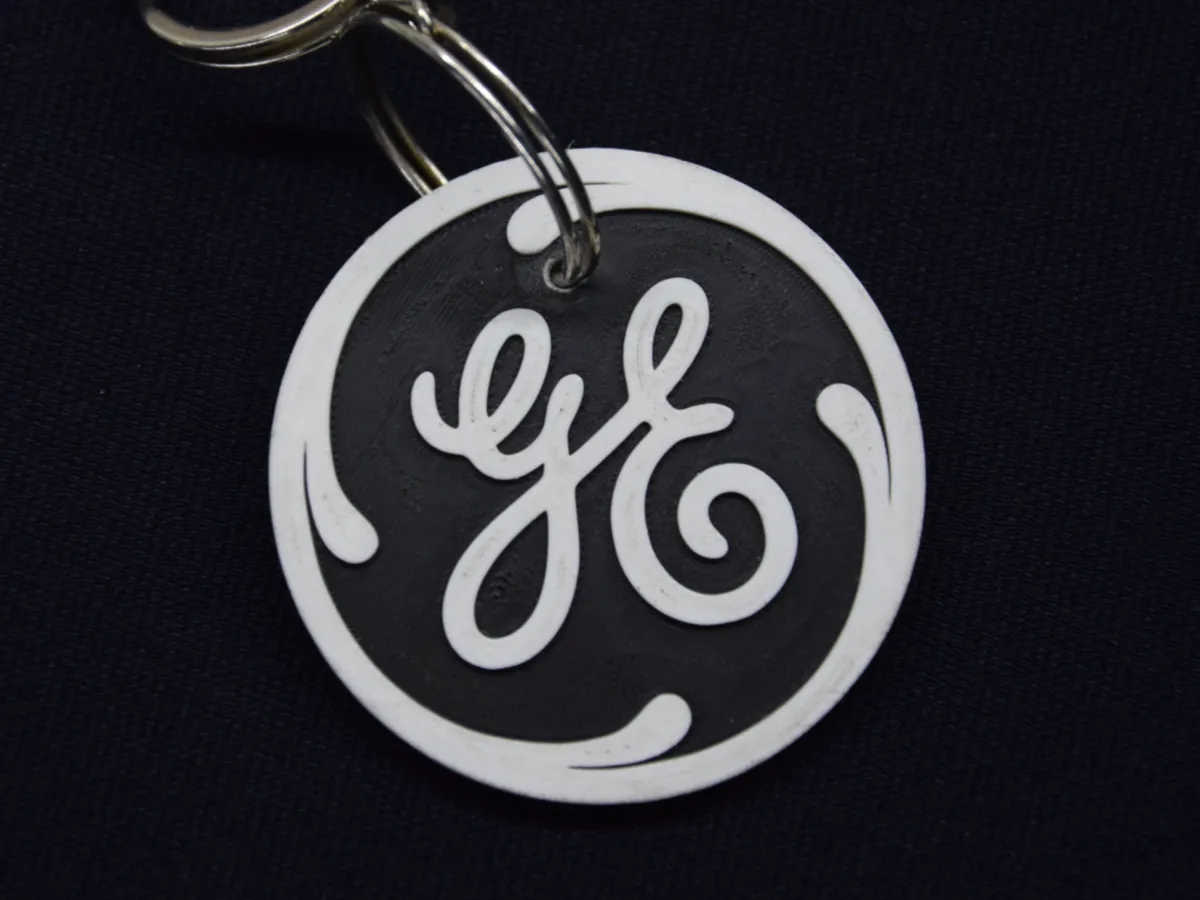 General Electric Logo Keychain GE - Free 3D Print Model - MakerWorld