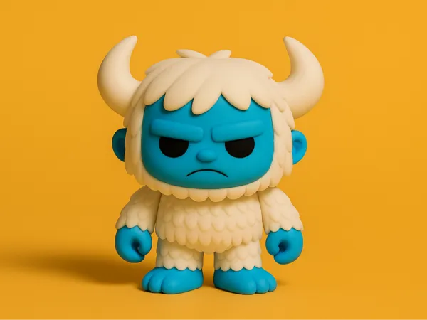 Yeti articulé grincheux