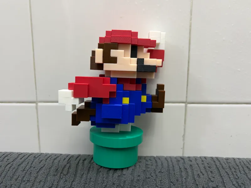马里奥|amibo款 马里奥|跳跃姿势|3d拼豆风|マリオ,Mario