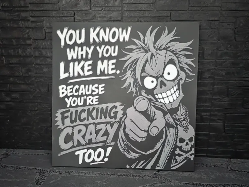 Magnet Schild " You know why you like me "