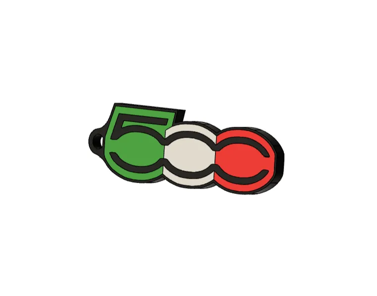 Fiat 500 Keychain