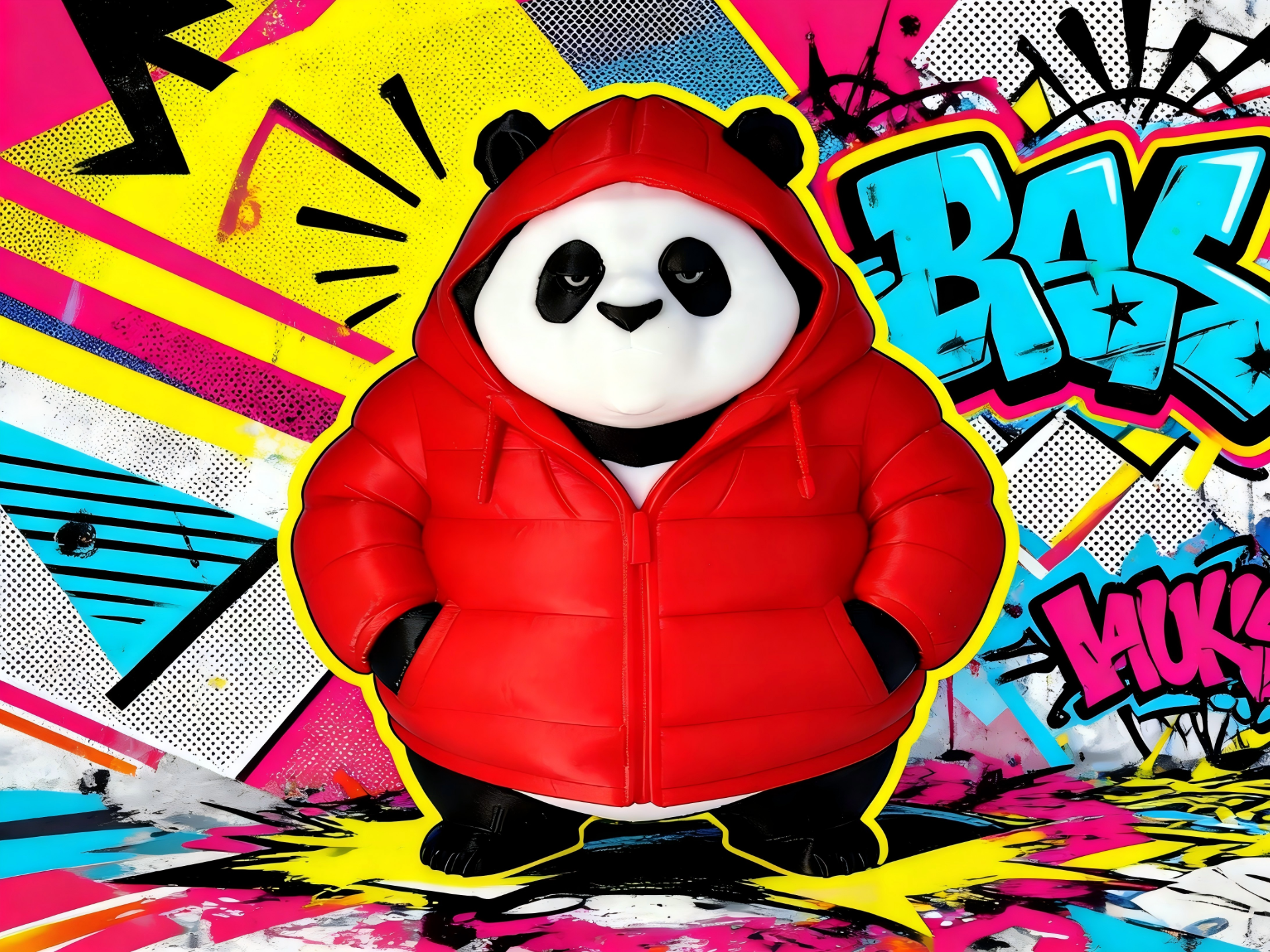 憨态熊猫Chonky Hooded Panda