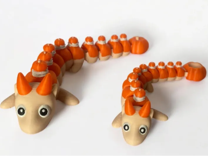 Fall Pumpkin Pie Dragon Articulated Flexi
