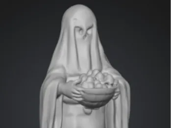 Ghost Holding Sweet Bowl