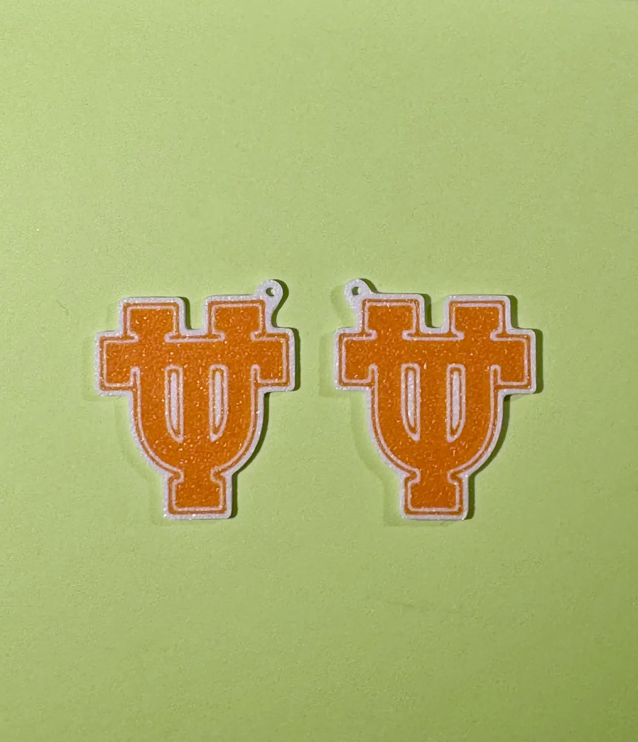 University of Tennessee earrings view 2