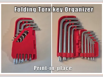 L-Shape Torx Key Folding Organizer (T10 - T50)