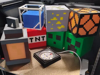 7 in 1 Minecraft Lamp Kit Led 001