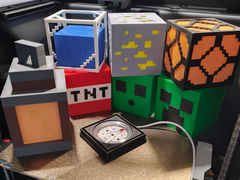 7 in 1 Minecraft Lamp Kit Led 001