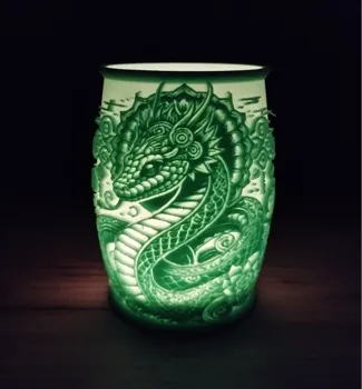 Wooden Snake tealight cup
