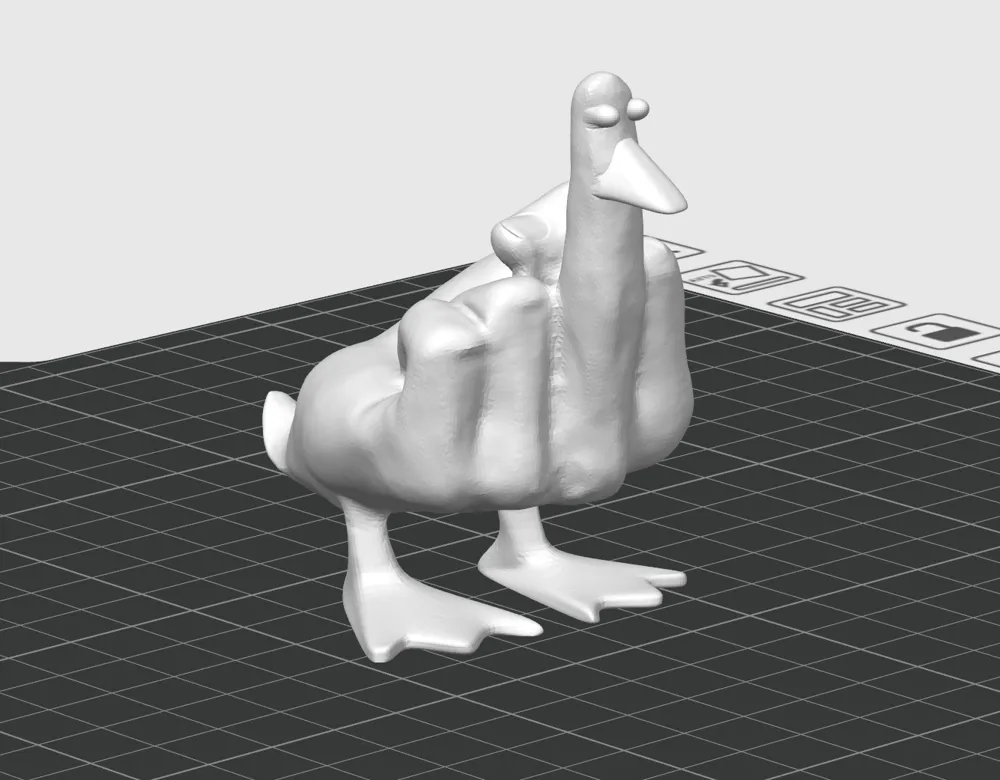 Middle Finger Duck v4 - Free 3D Print Model - MakerWorld