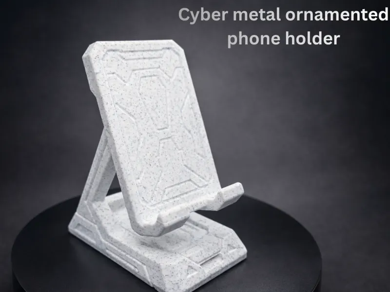 Cyber metal ornament phone holder