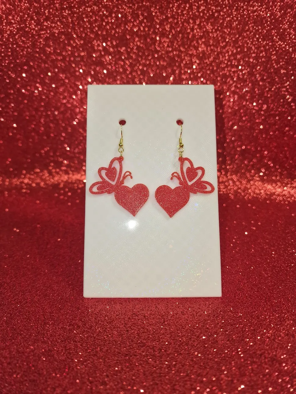 Butterfly in love earrings view 2