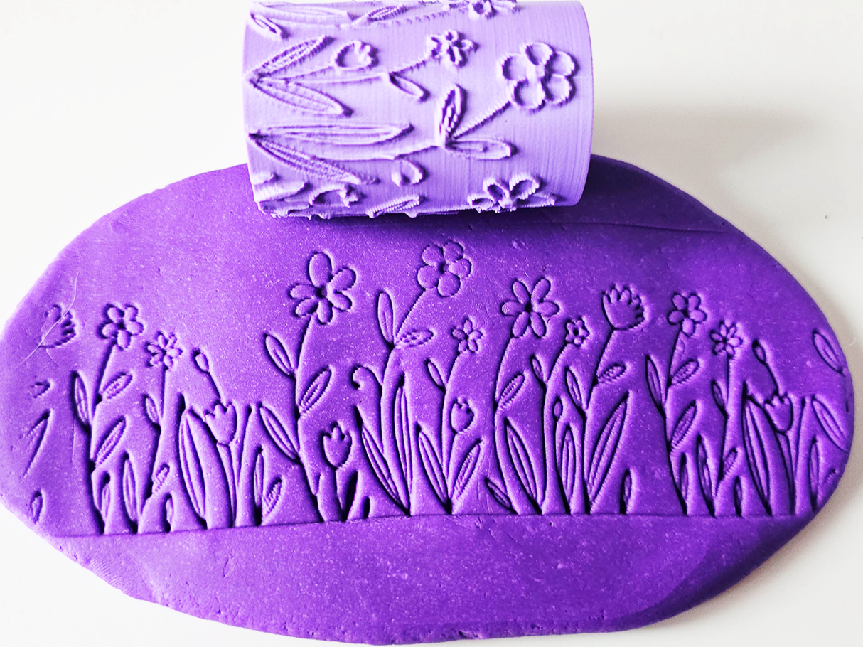 Texture Roller Flower Border
