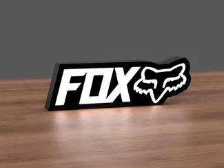 Fox Racing logo lightbox LED lamp