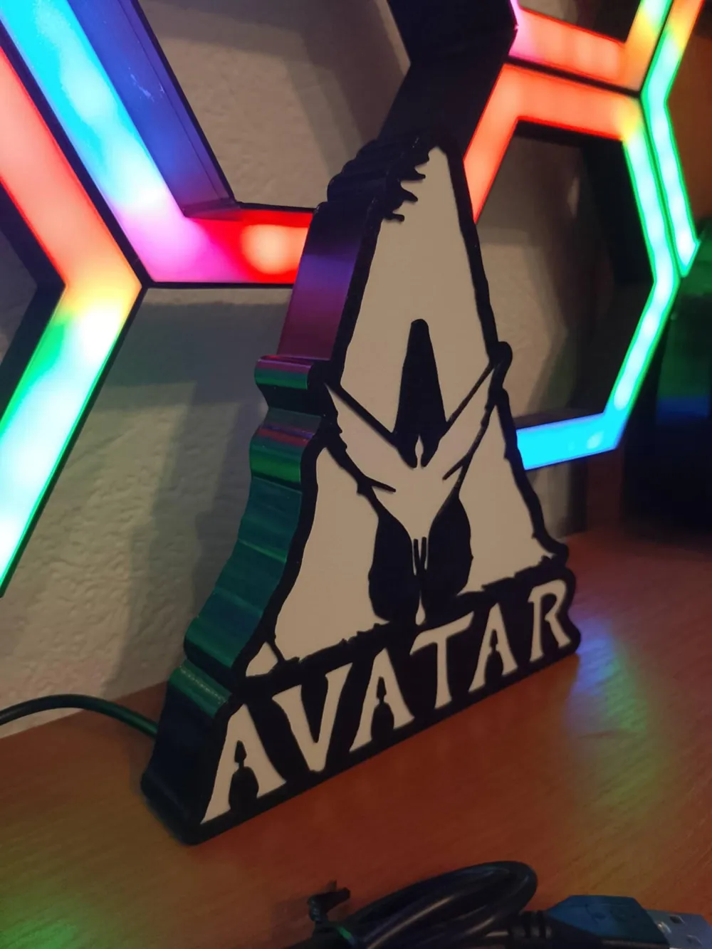 RGB LED Avatar-style Logo Lamp Wall Light(Fan Art) - Free 3D Print ...