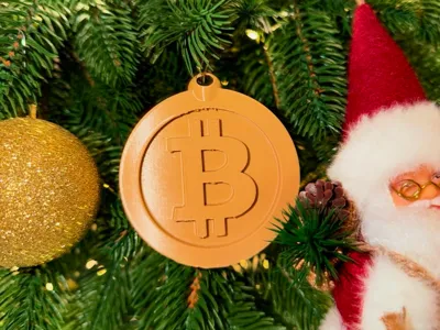 Bitcoin Christmas Ornament & Desk Stand
