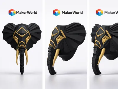 Elephant Head – Low Poly Luxury Wall Sculpture