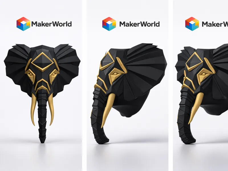 Elephant Head – Low Poly Luxury Wall Sculpture