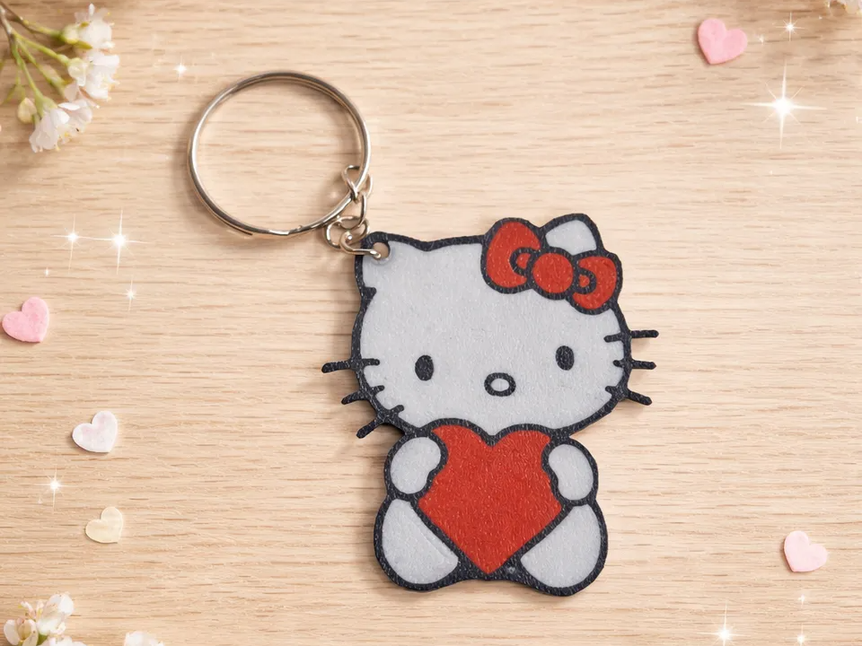 Hello kitty LOVE valentines Keychain