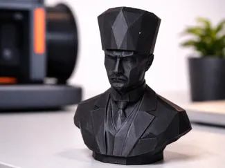 Low-Poly Mustafa Kemal Atatürk Bust