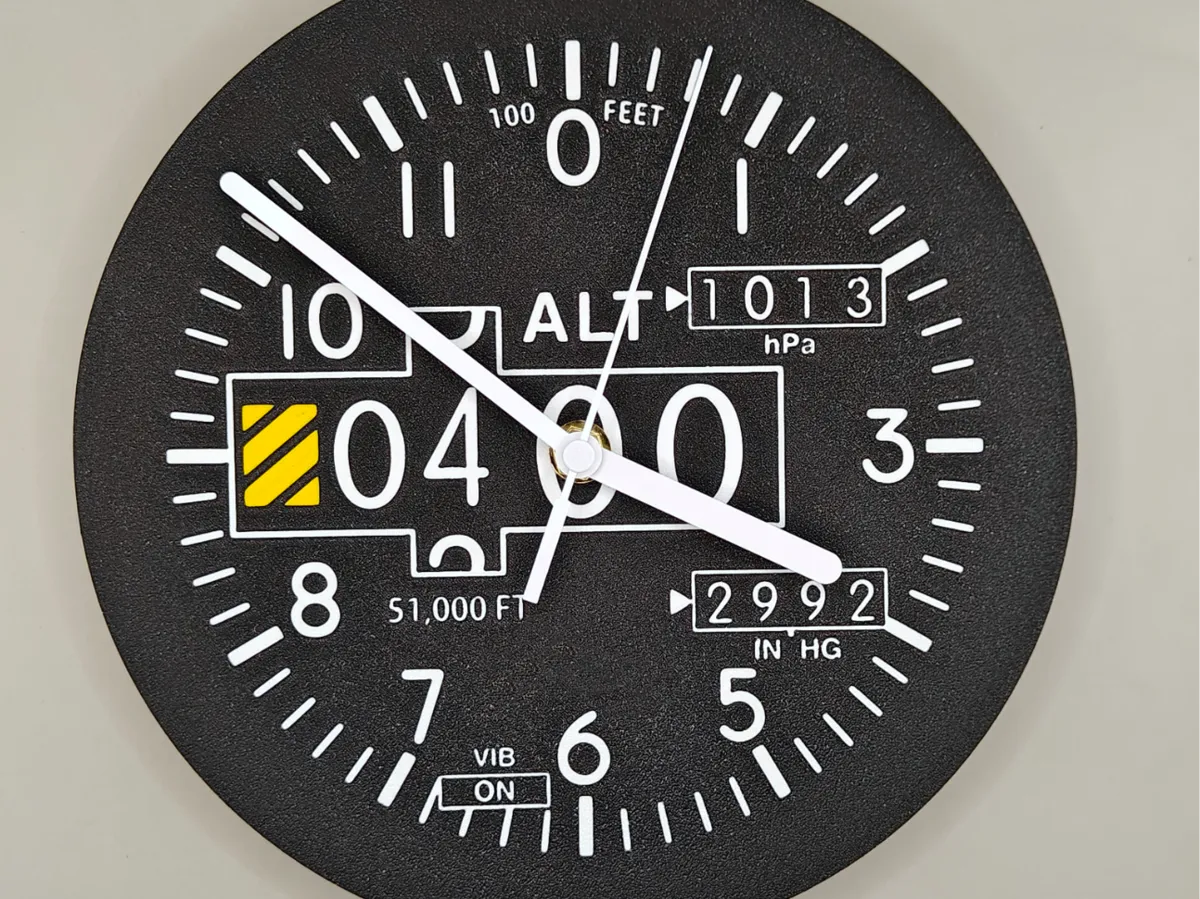 Aircraft Altimeter Clock - Free 3D Print Model - MakerWorld
