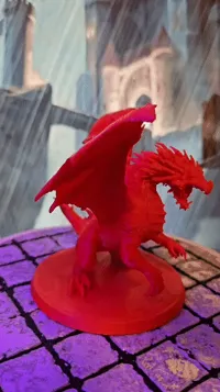 Figurine de dragon rouge pour jeu de rôle (générée par IA) — photo 1