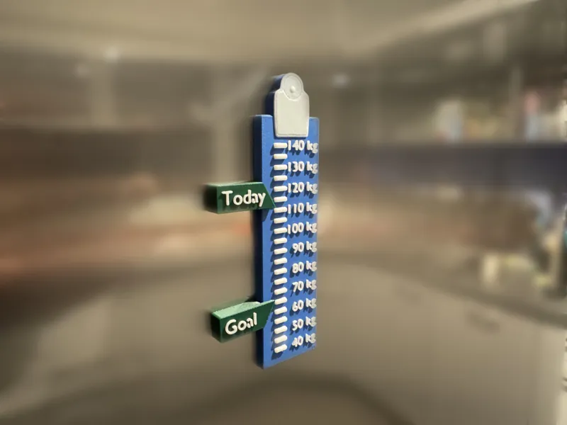 Weight Goal Fridge Magnet Set (lbs/kg - 5ranges)