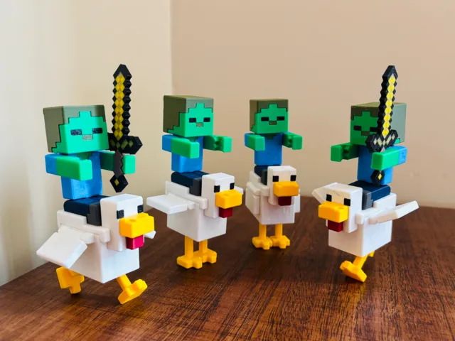 Minecraft ქათმის ჟოკეი, არტიკულირებული ფიგურა