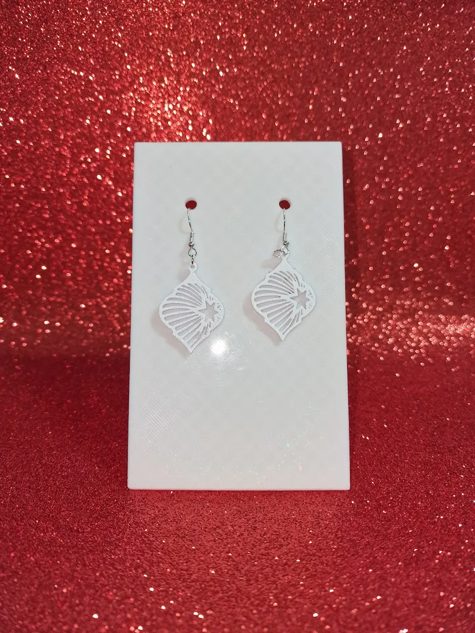 Star seashell earrings view 2