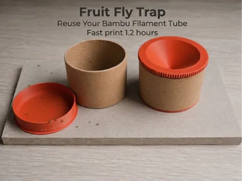 Accesorio para filamento: Fruit Fly Trap – Reuse Your Bambu Filament Tube — referencia de MakerWorld