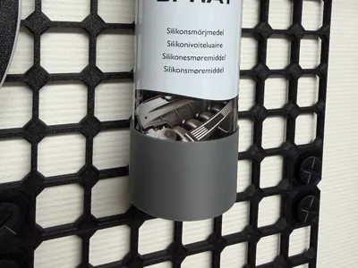 openGrid holder for spray cans