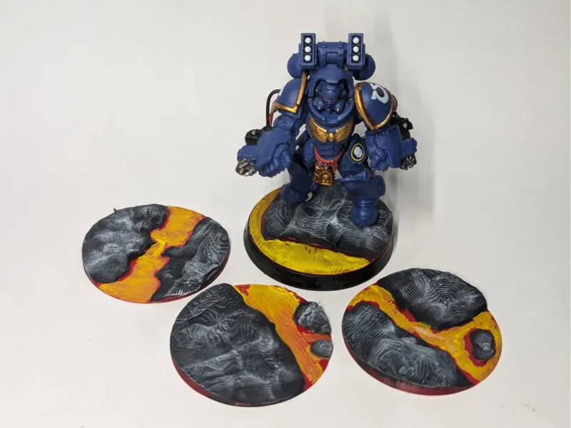 Base Topper 40mm 50mm Lava - 40k DnD AoS