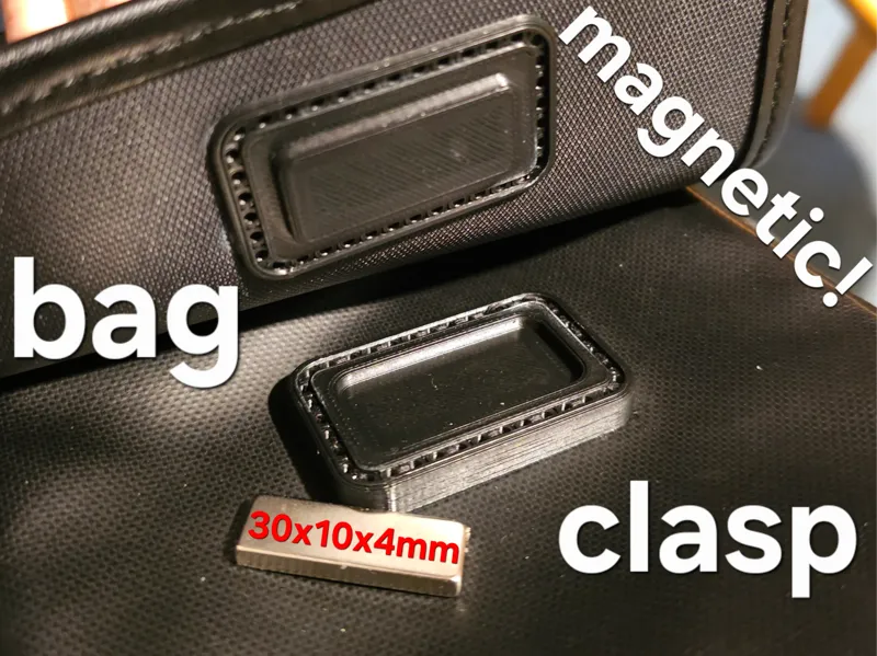 magnetic sew-on bag clasp