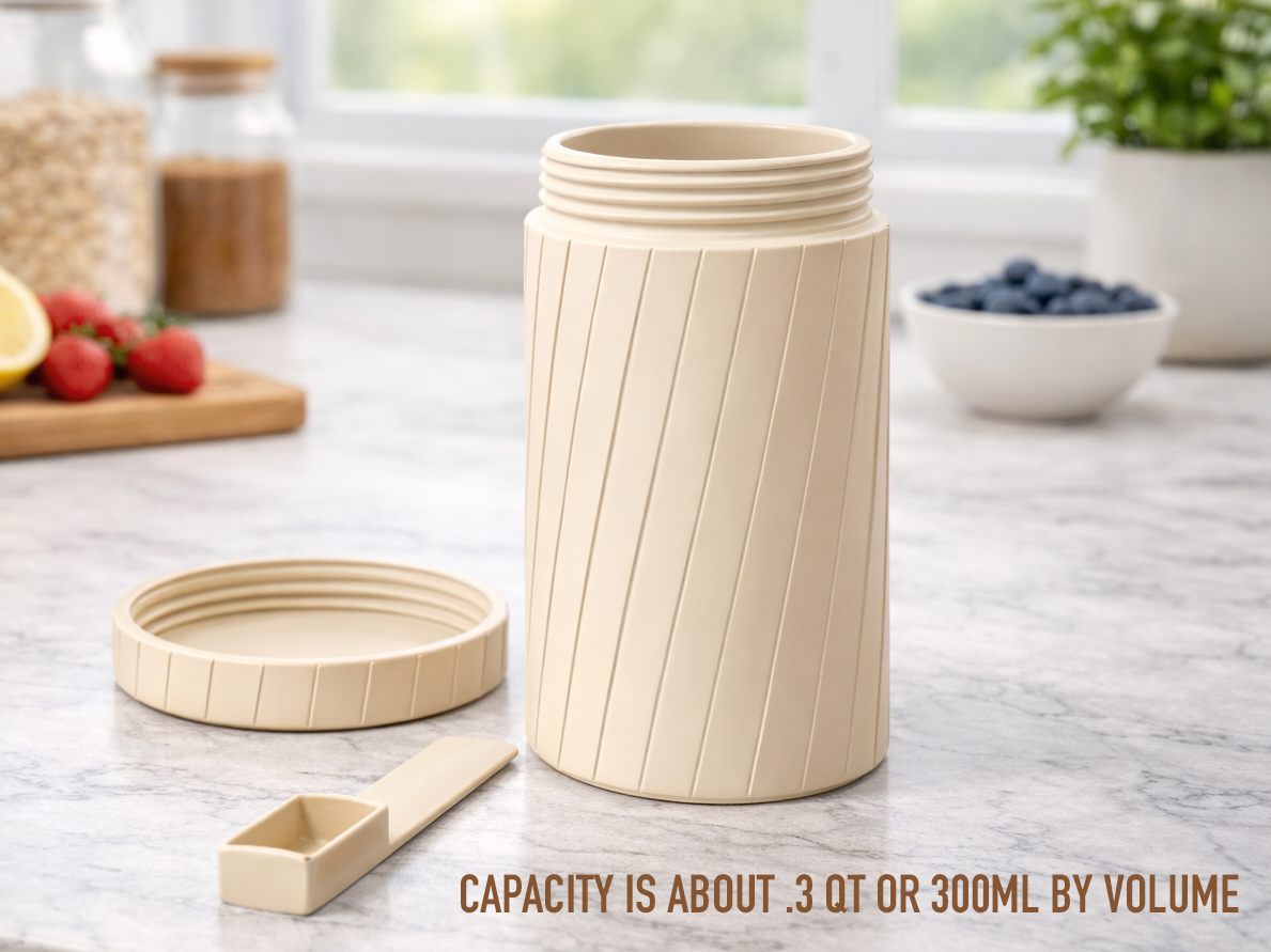 Threaded Lid Container for Powdered products