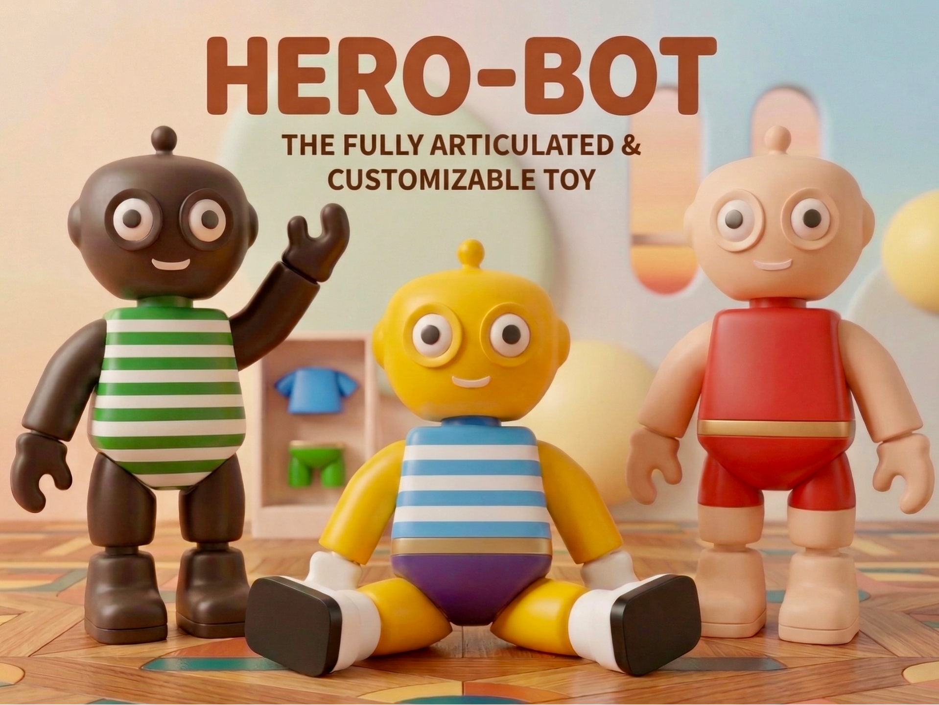 Hero-Bot: The Fully Articulated & Customizable Toy
