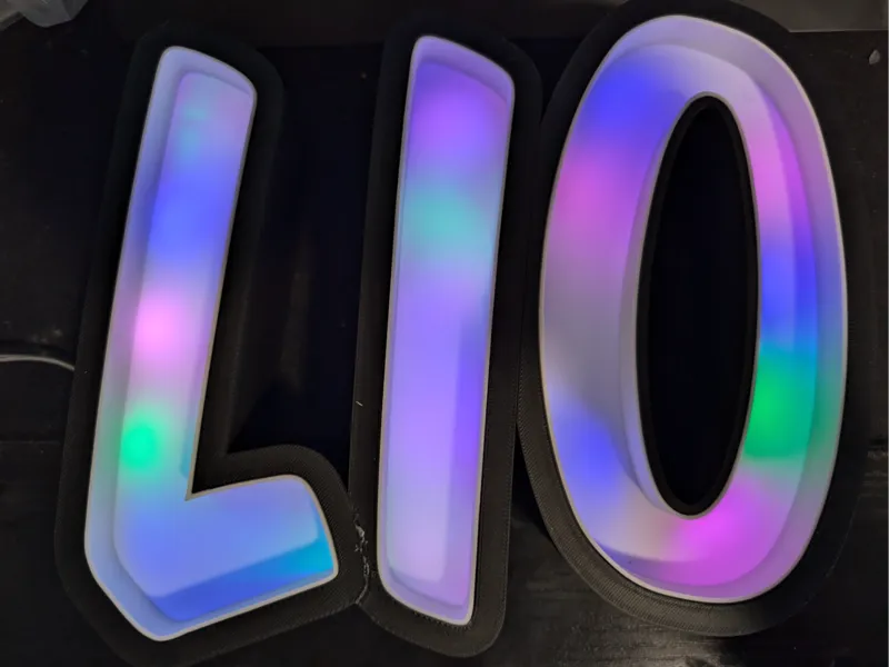 Namenslampe Lightbox Lio Letters