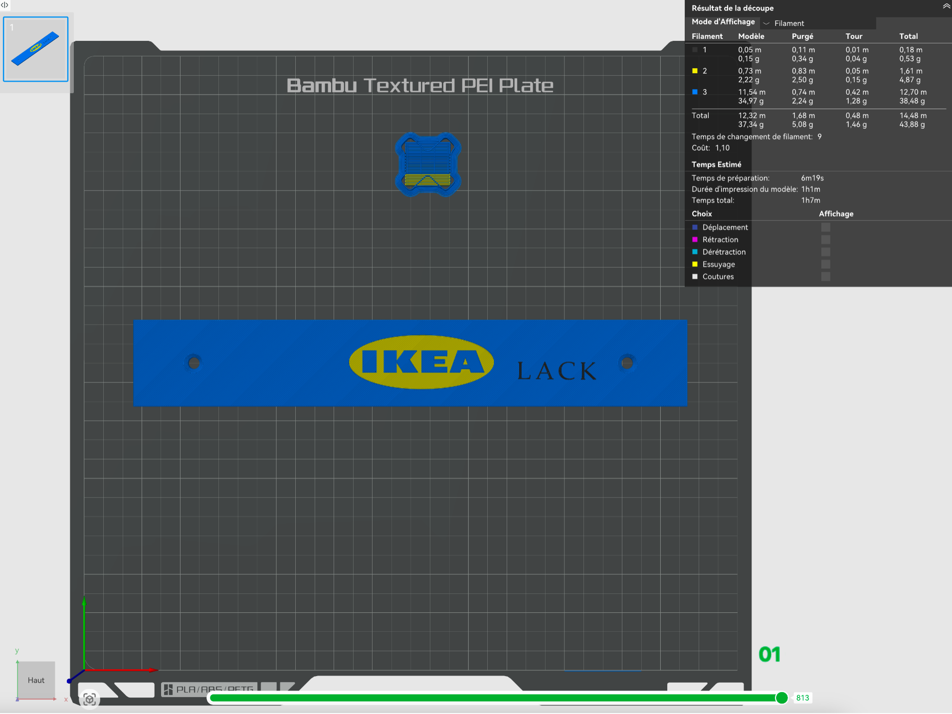 gabarit de percage LACK IKEA petit model