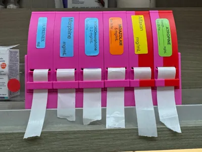 Anesthesia label holder 6 Cartridge